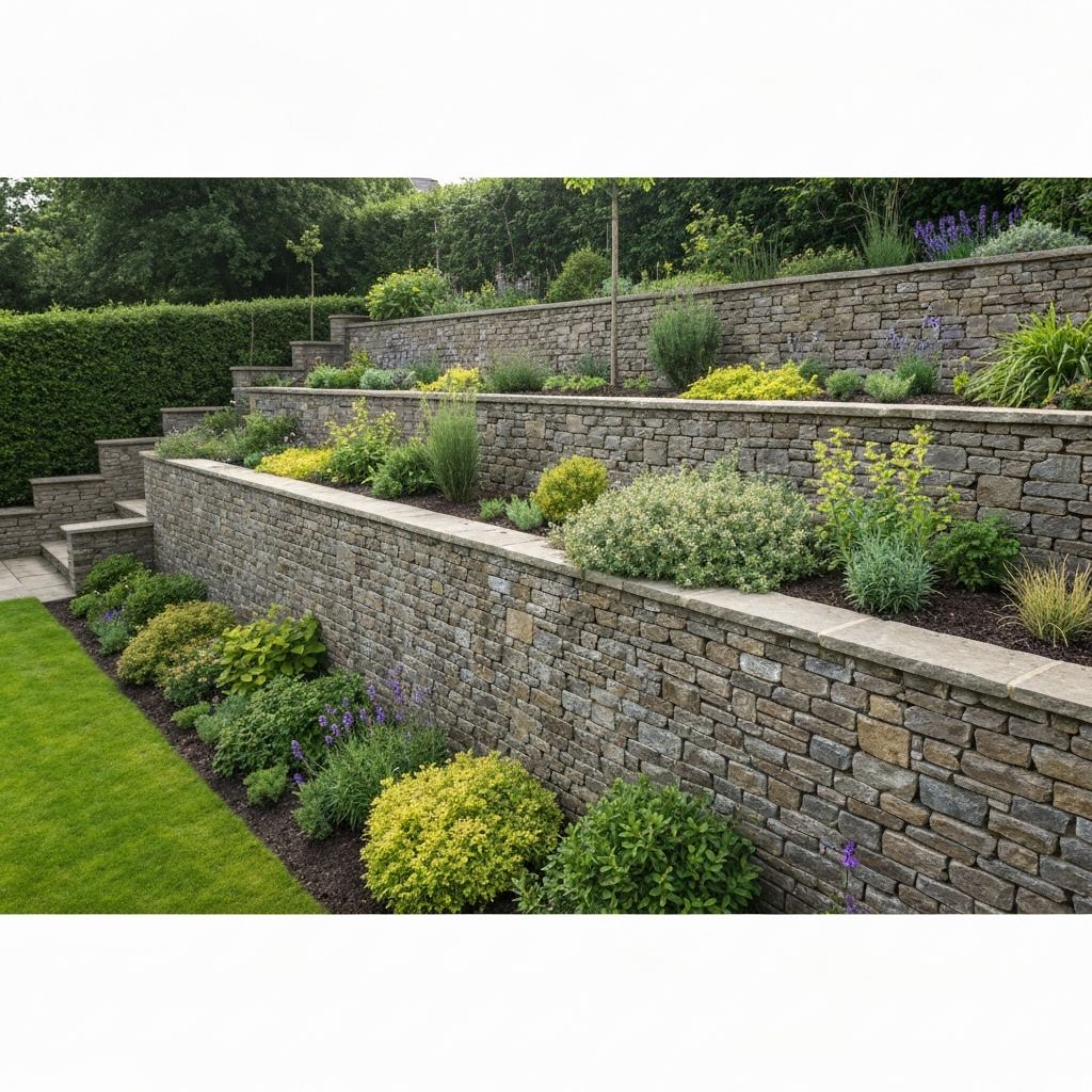 Professional garden wall construction